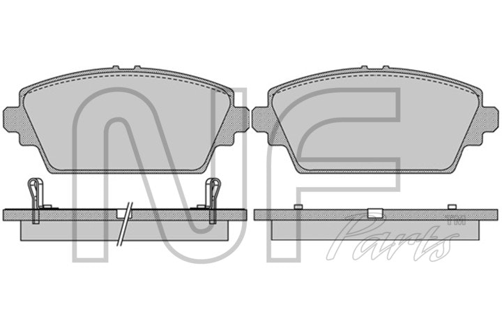 NF PARTS Комплект тормозных колодок, дисковый тормоз NF0017171